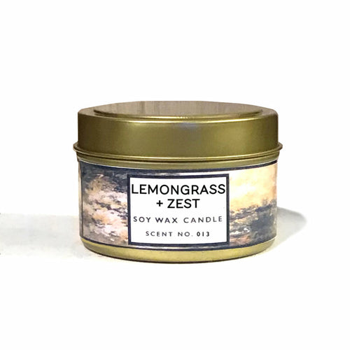 Lemongrass zest soy candle