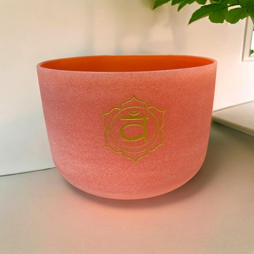 10" Quartz Crystal Singing Bowl - Sacral Chakra