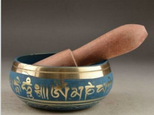 Tibetan Copper Crafted Gold Gilt wonderful Chakra Singing Bowl