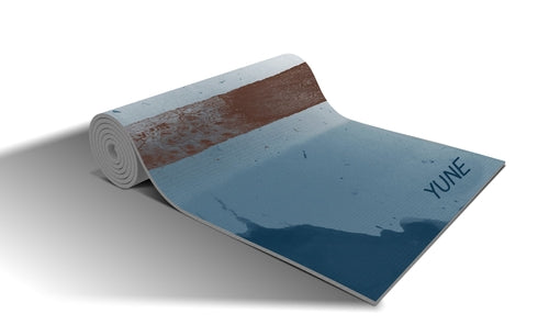 YUNE Yoga Mat - 6mm Tan non-slip and eco friendly