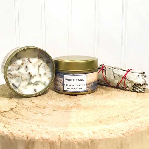 White sage soy candle