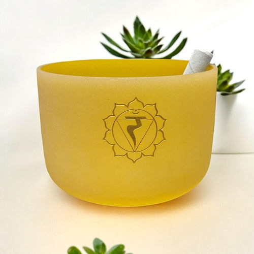 10" Quartz Crystal Singing Bowl - Solar Plexus Chakra