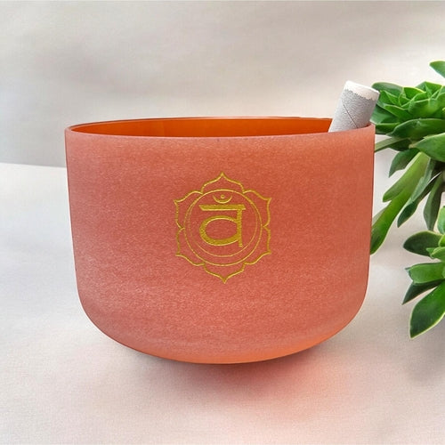 10" Quartz Crystal Singing Bowl - Sacral Chakra