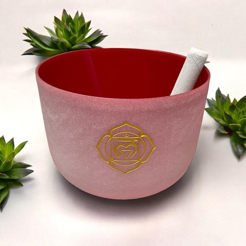 10" Quartz Crystal Singing Bowl - Root Chakra