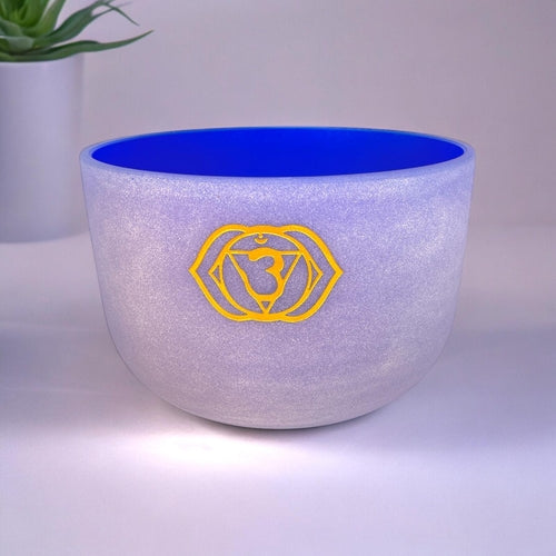 10" Quartz Crystal Singing Bowl - Chakra Symbol: Third Eye