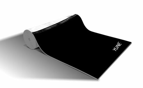 YUNE Yoga Mat - 6mm Black non-slip and eco friendly