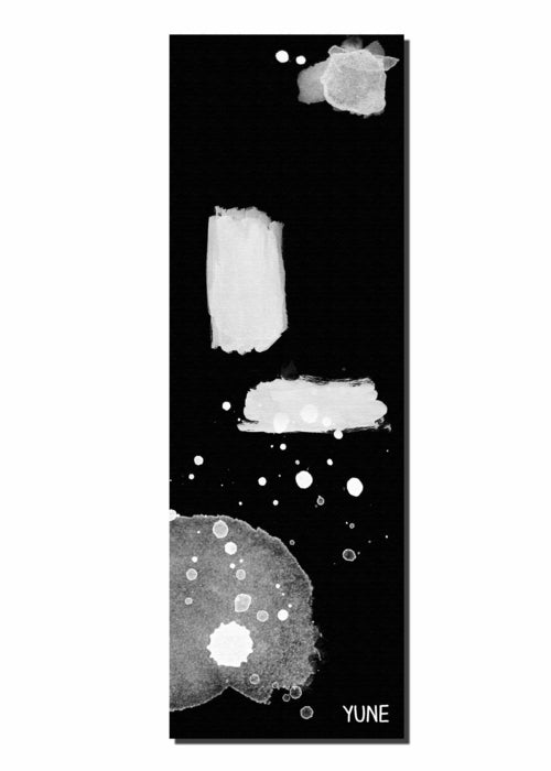 YUNE Yoga Mat - 6mm Black patterned non-slip and eco friendly