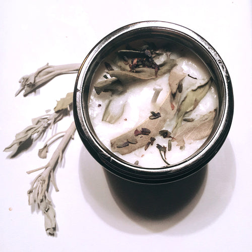 Lavender white sage soy candle