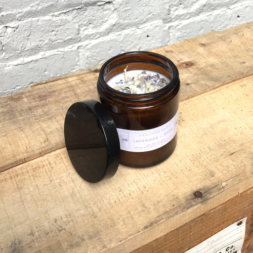 Lavender white sage soy candle